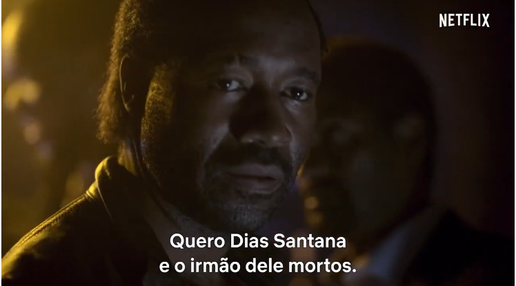 ‘Tangazo la Netflix la sinema ya Santana, itakayoonyeshwa tarehe 28 Agosti. Screengrab. Nakala ya picha: “Nataka Dias Santana na kaka yake wakiwa wafe”’