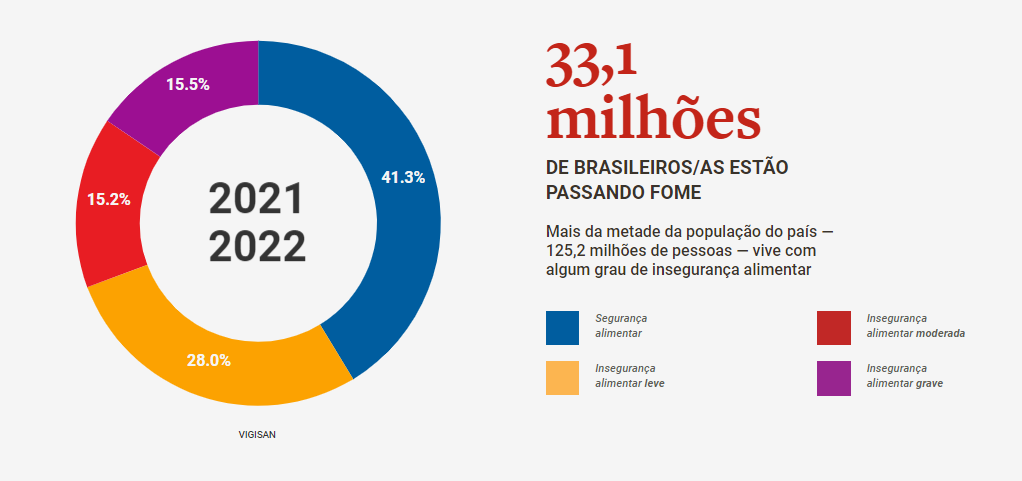Gráfico da fome no Brasil | Imagem: Reprodução